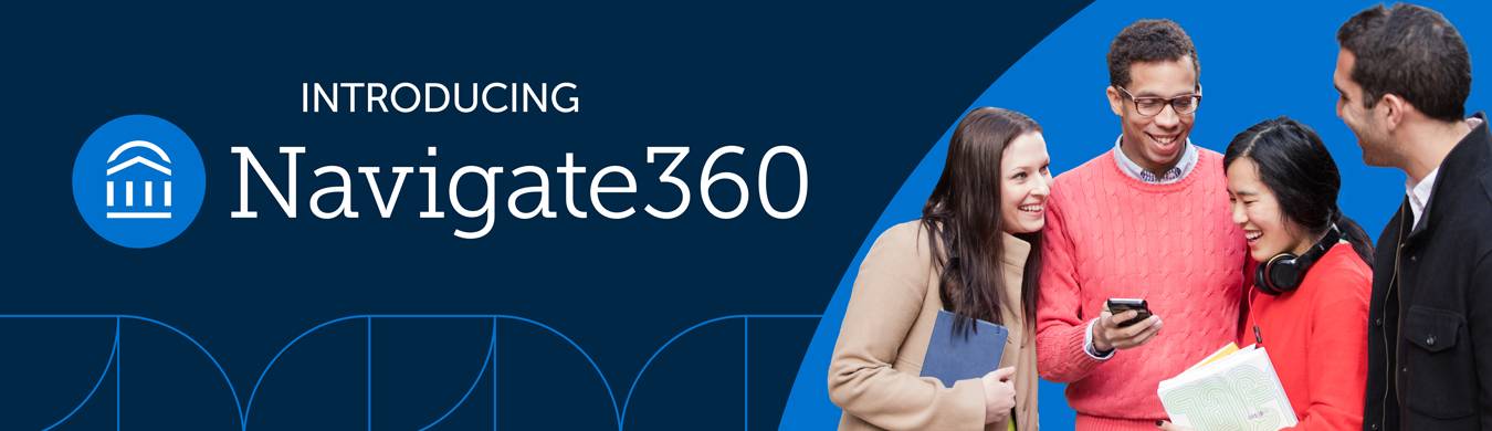 Navigate Banner displaying students grouped up on phones